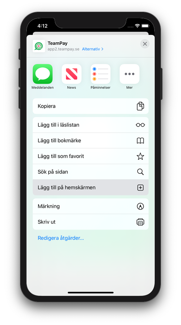 Lägg Till På Hemskärmen Iphone